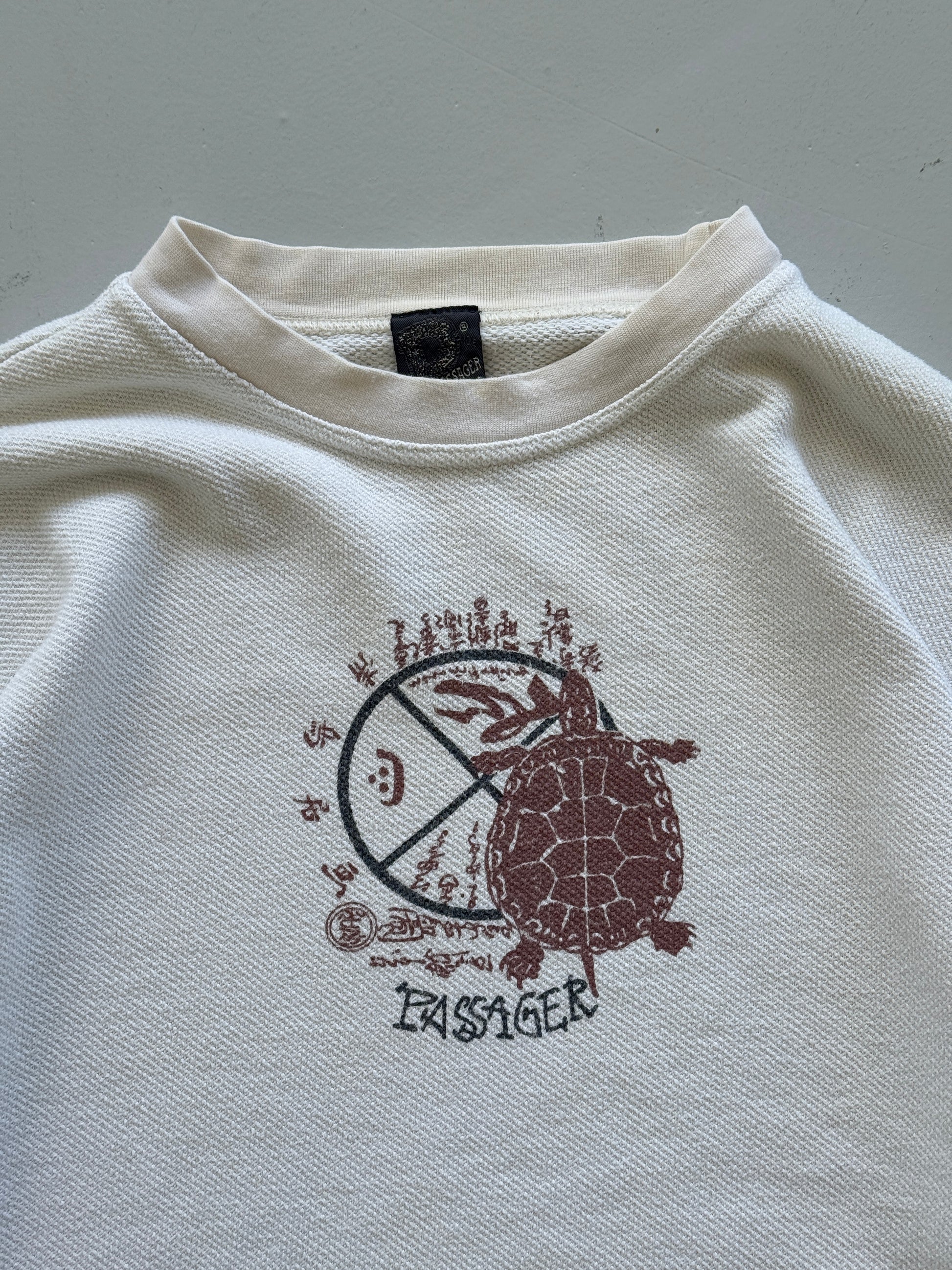 White Passenger 90's Vintage Surfer Graphic Sweatshirt Jumper - Large
