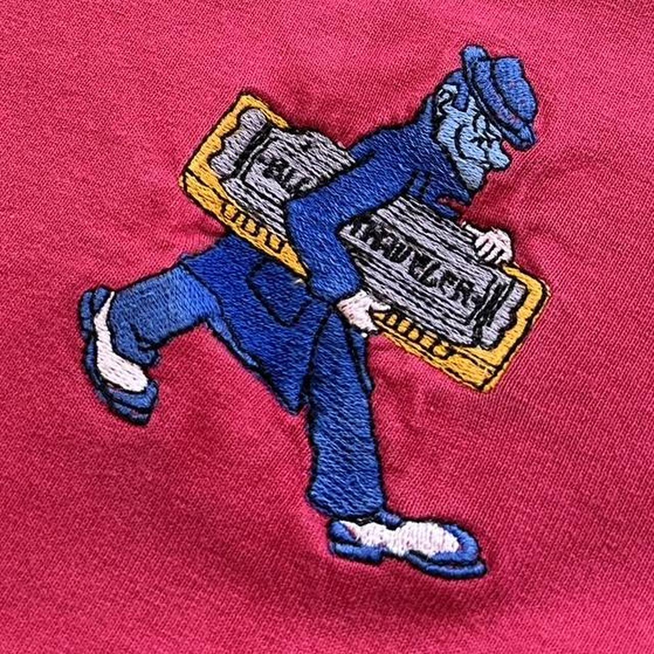 Embroidered Red/Pink Harmonica 90s Vintage T-shirt - Medium