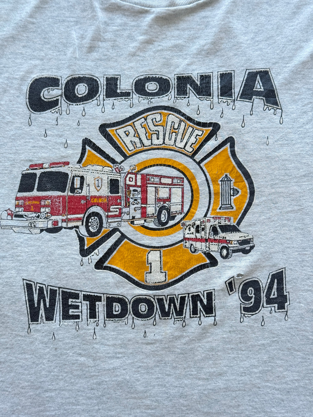 Colonia Rescue Wetdown '94 Single Stitch Vintage T-Shirt - XL
