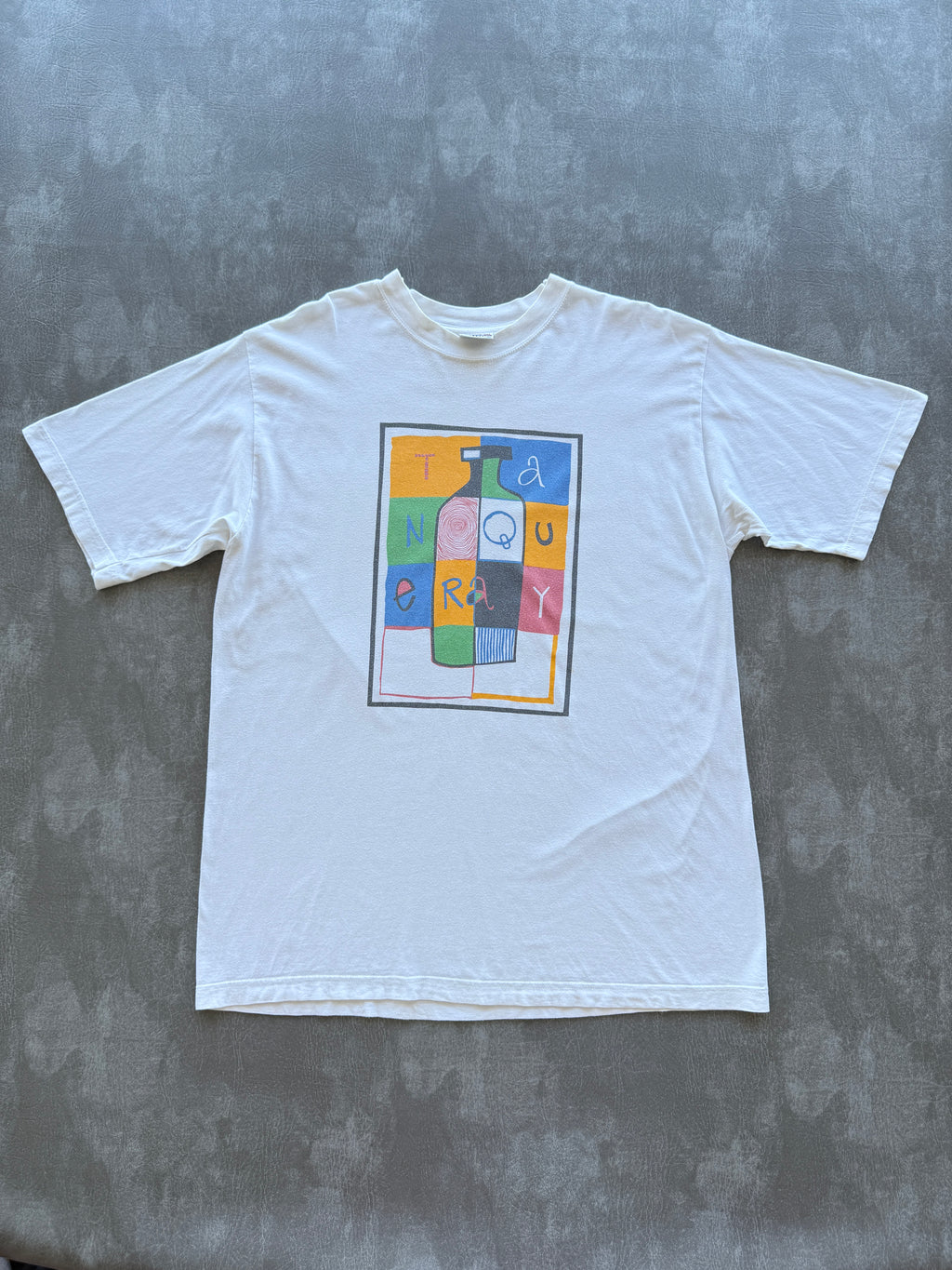 White Tanqueray Gin 90's Vintage Graphic T-Shirt - XL