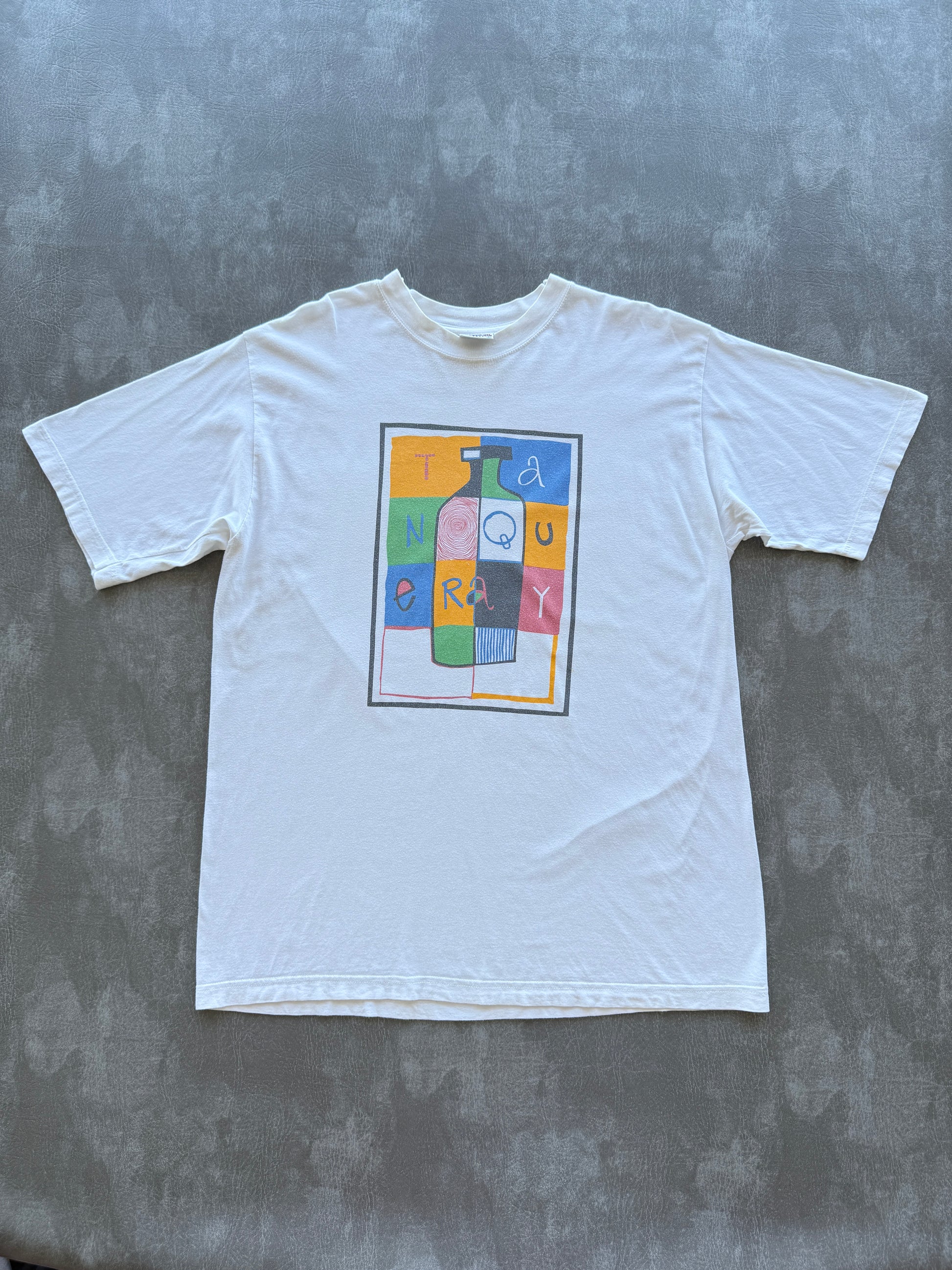 White Tanqueray Gin 90's Vintage Graphic T-Shirt - XL