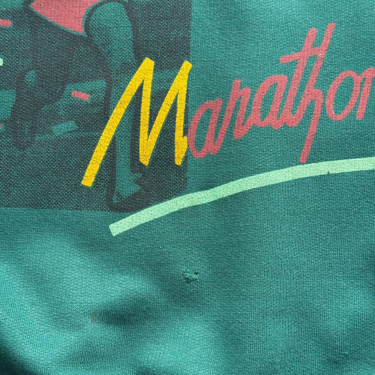 Green New York Marathon 90s Vintage Graphic Sweatershirt - Small