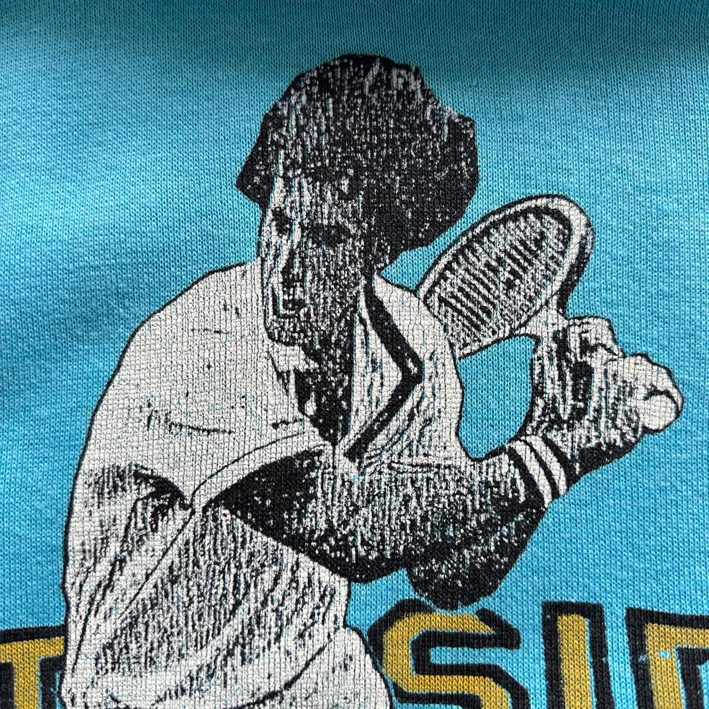 Blue Yellow Tennis 80’s Vintage Graphic Sweatshirt - Women’s 8/10