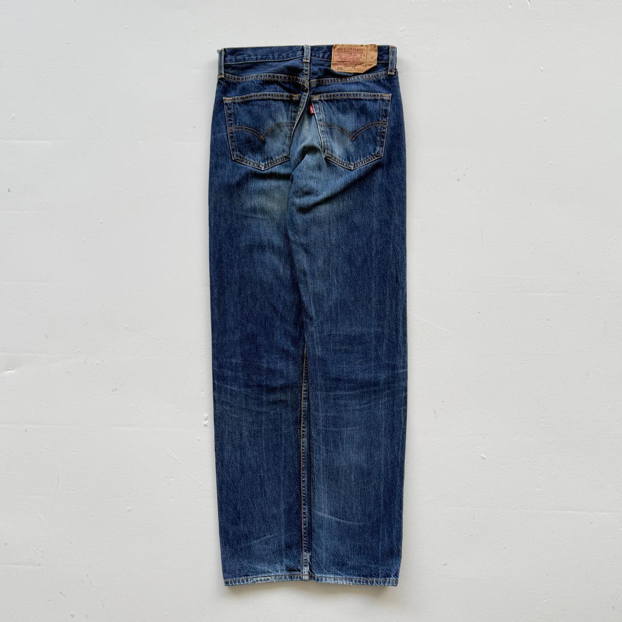 Blue Levi's Denim Straight Leg 90's Vintage Jeans - 29” x 33”
