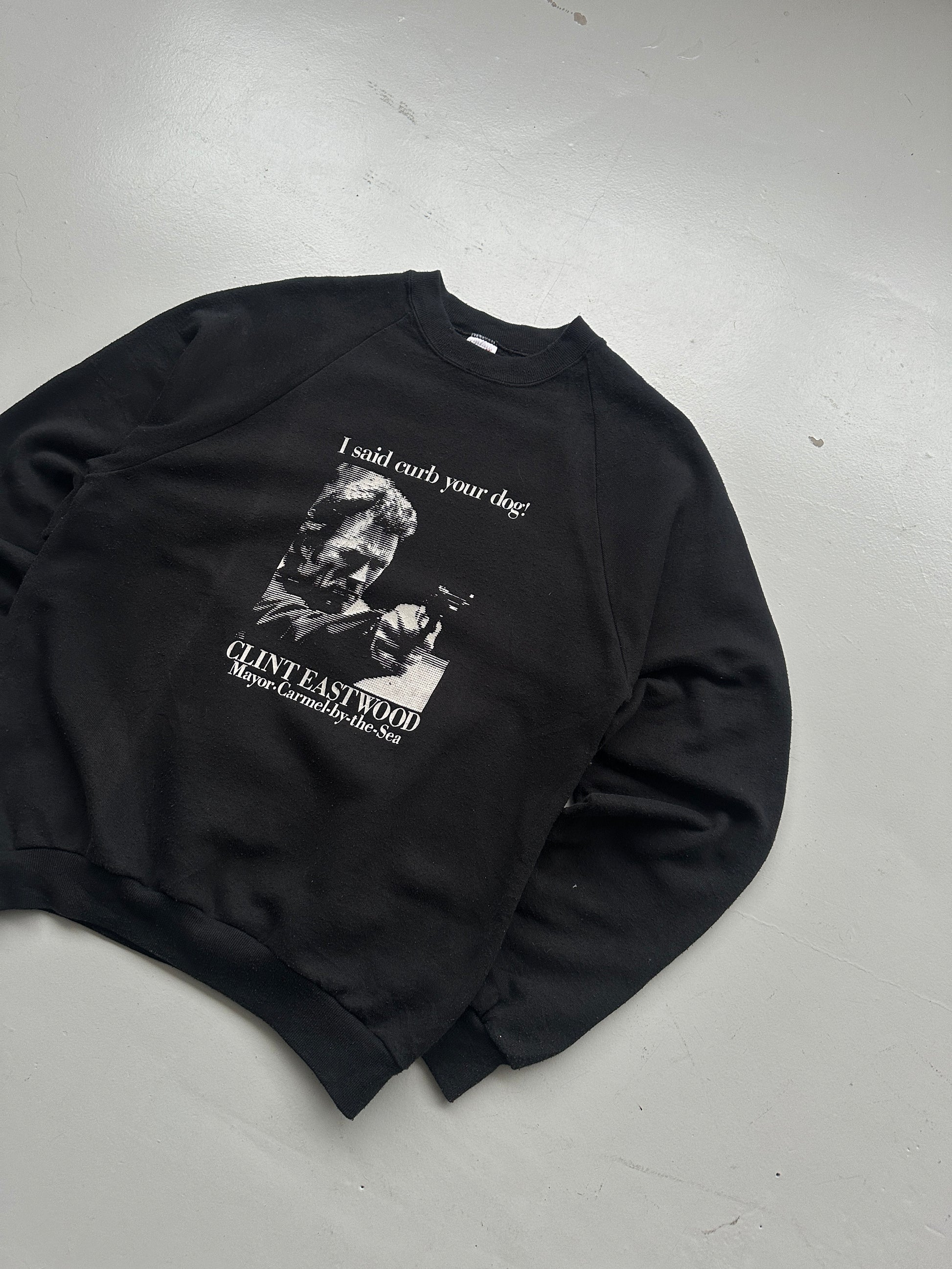 Black Clint Eastwood Vintage Sweatshirt 90's Crewneck - Medium