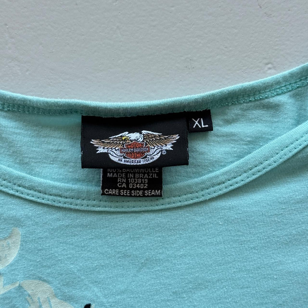 Harley Davidson 00's Y2K Graphic Long Sleeve T-Shirt - Womens Large