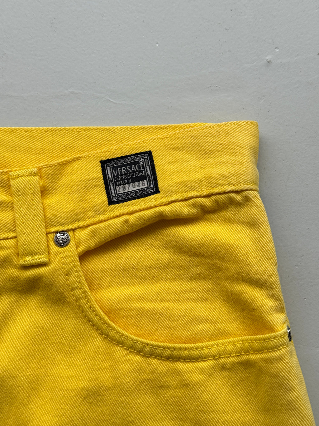 Yellow Versace 90's Vintage Jeans - W32 x L34