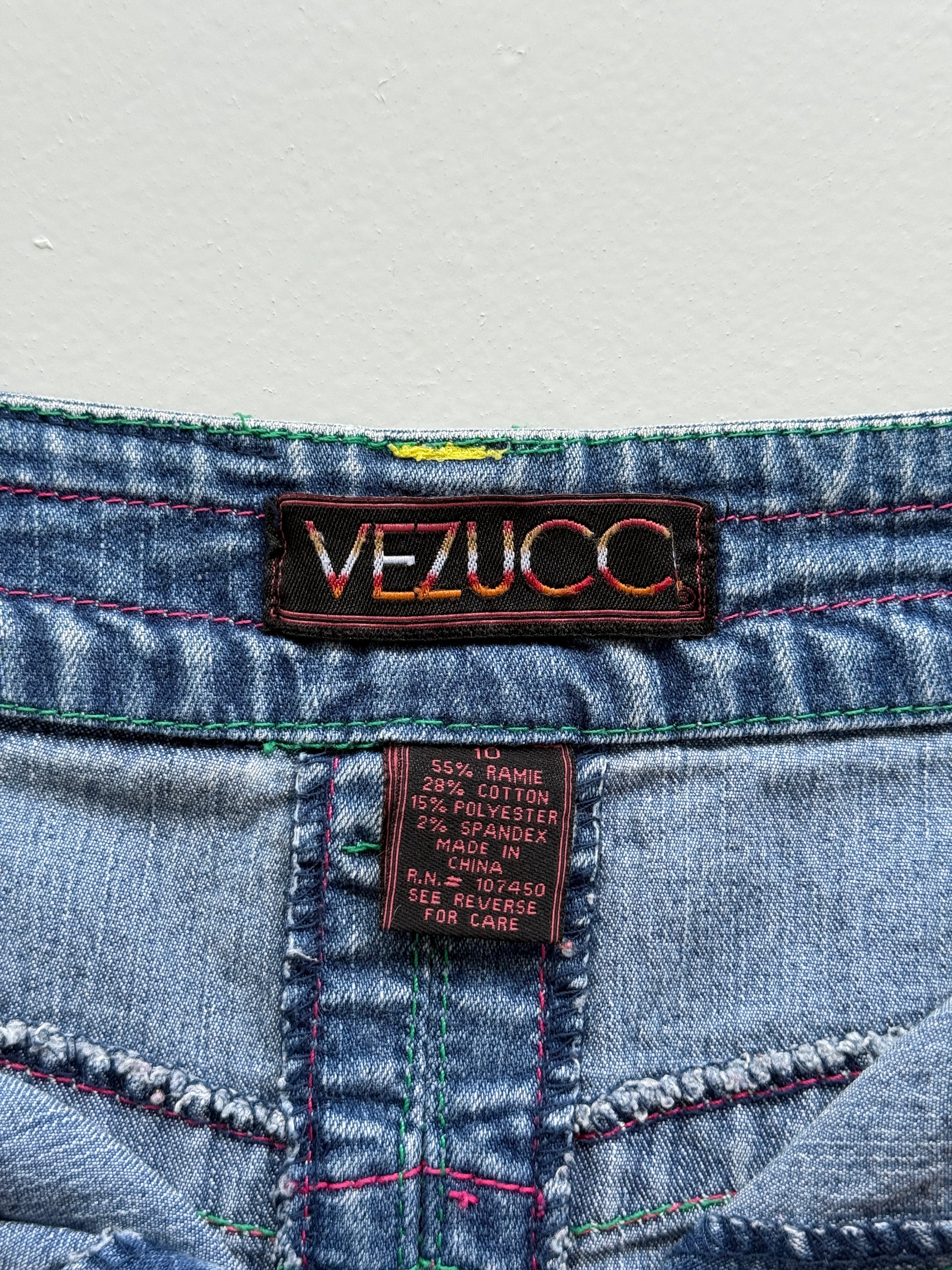 Blue Vezucc 00's Vintage Y2K Hippie Denim Maxi Skirt - Size 10