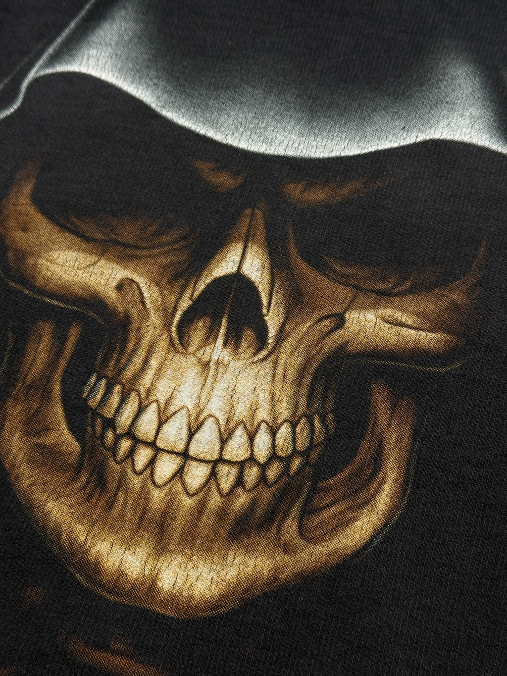 Rock Eagle Black Gothic Skull Scythe Y2K Vintage Hoodie - Small