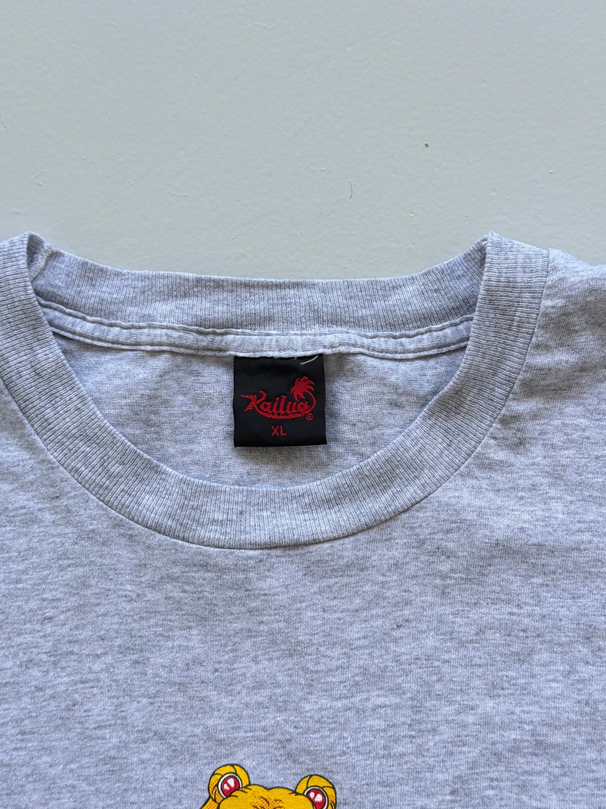 Grey Sailor Moon Frisky 90's Vintage Rare Single Stitch Graphic T-Shirt - XL