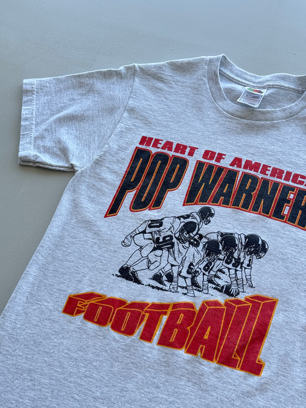 Fruit of the Loom Heart of America Pop Warner Football 90s Vintage T-Shirt - XS