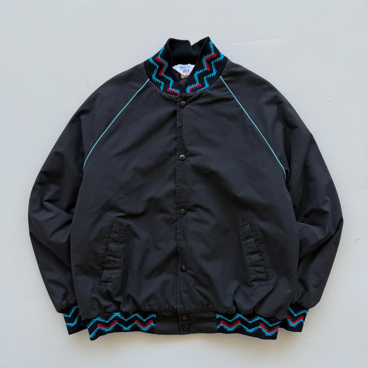 West Ark Patterned 90s Western Bomber Jacket - XL