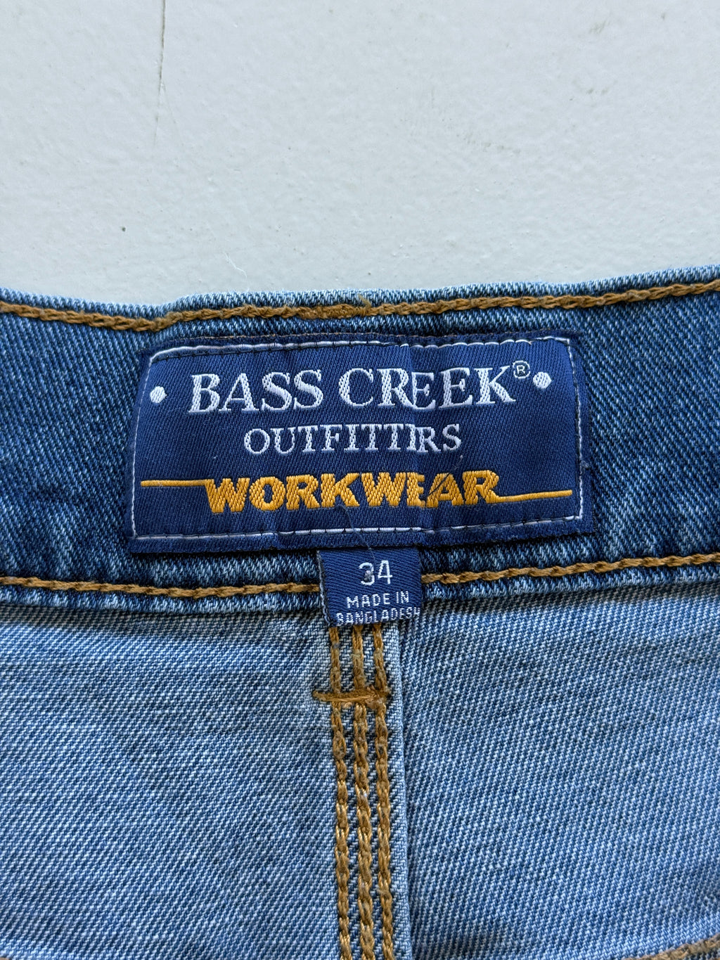Mid Blue Bass Creek 00's Vintage Y2K Baggy Hip Hop Denim Shorts - W32 x L9