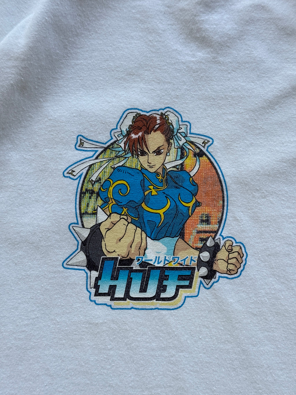 White HUF Skateboarding x Street Fighter Vintage Long Sleeve T-Shirt - Small