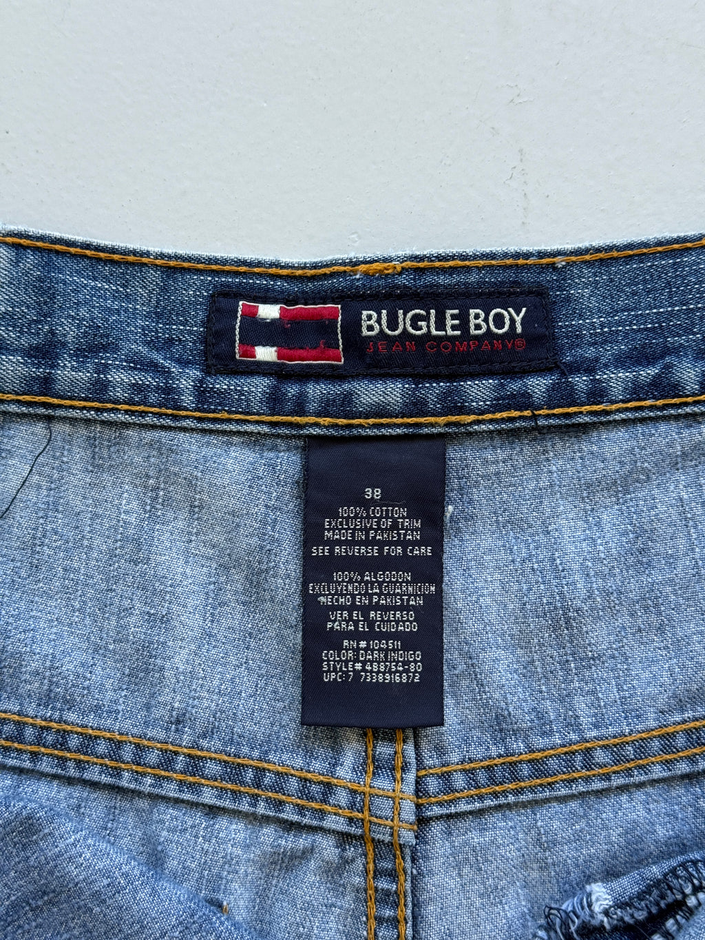 Light Blue Bugle Boy 90's Vintage Baggy Hip Hop Denim Shorts - W39 x L11.5
