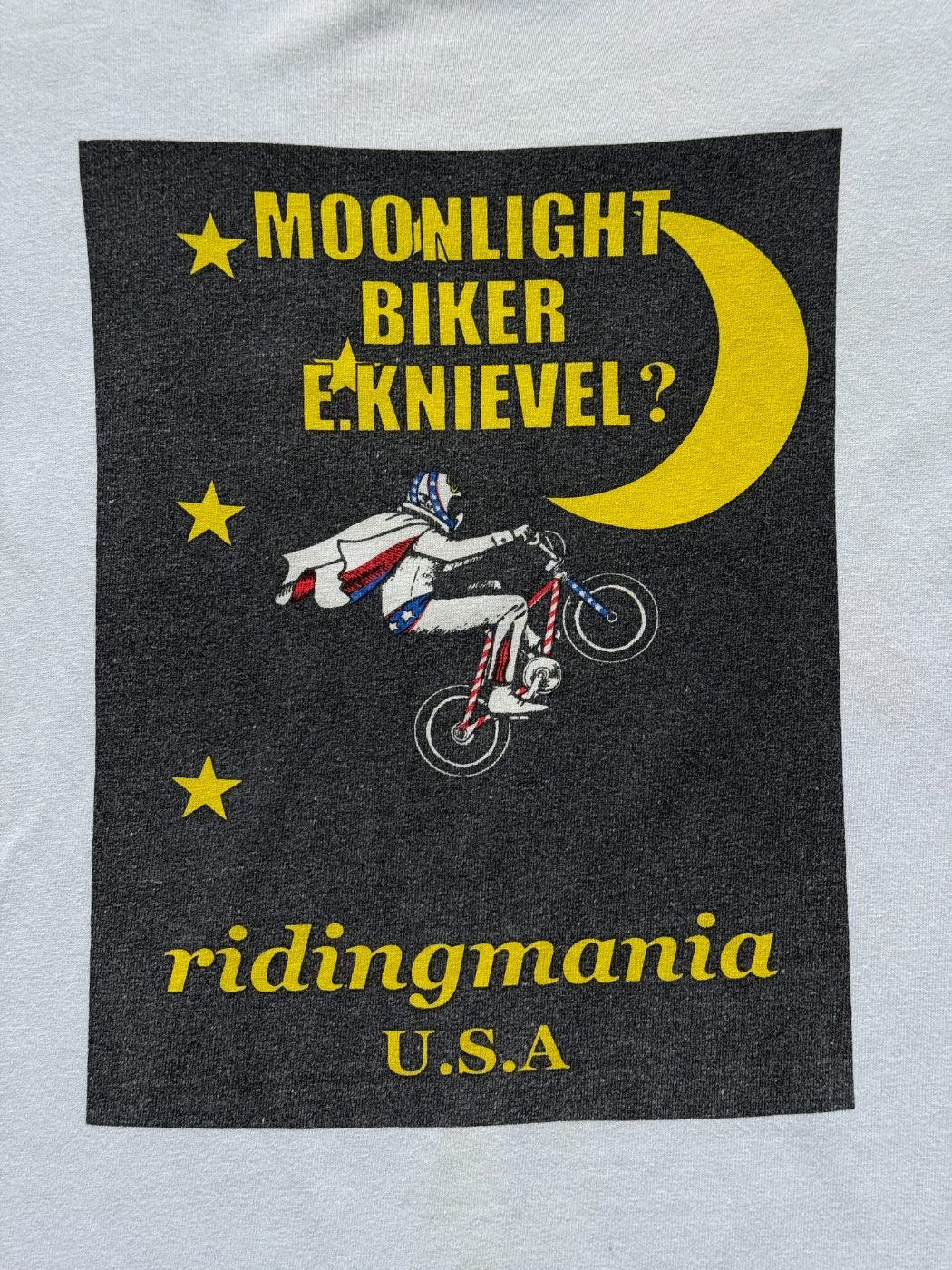 USA Evel Knievel 'Moonlight Biker' 90's Vintage Graphic T-Shirt - Small