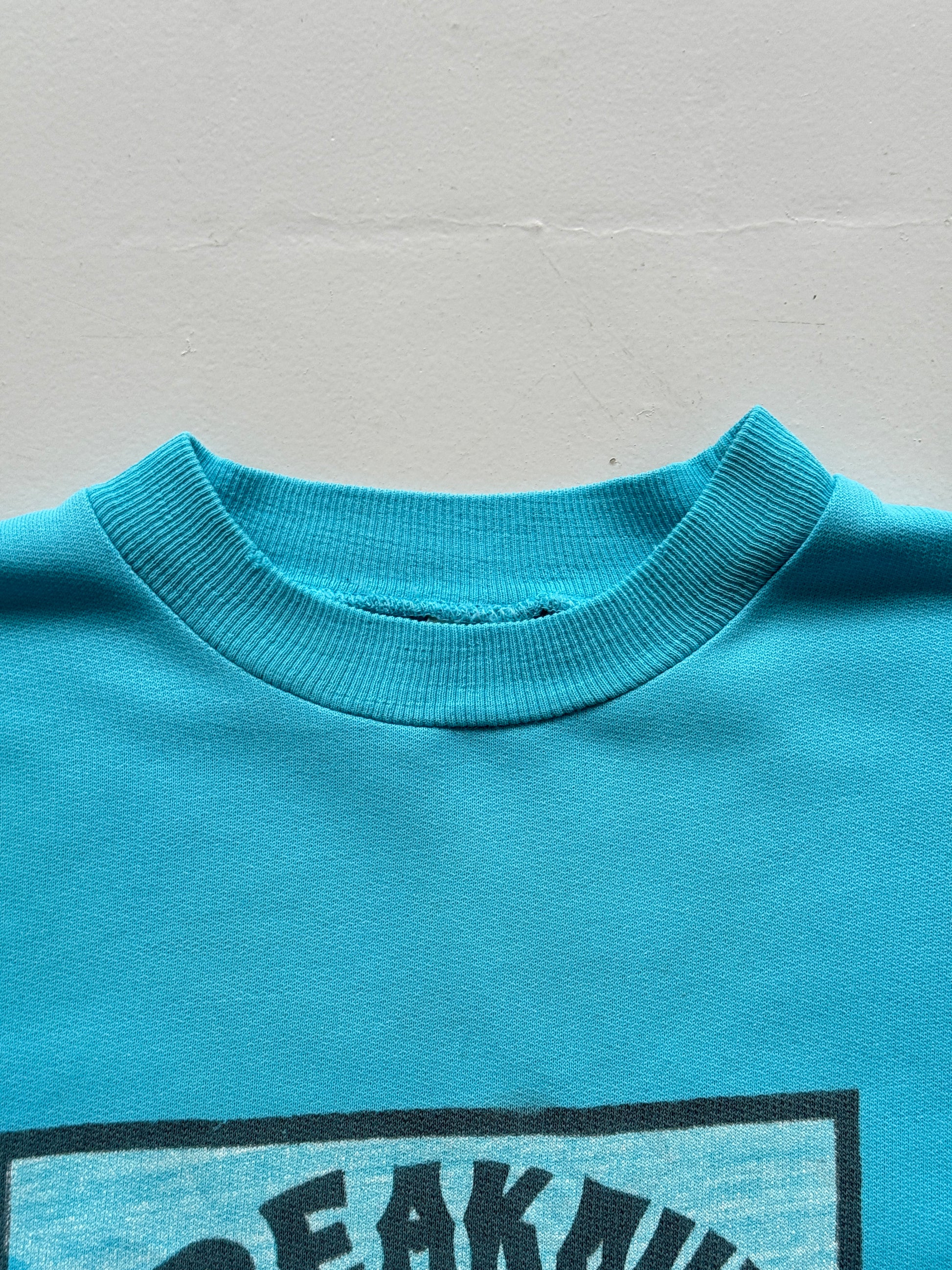 Blue Breakout 90's Vintage Graphic Sweatshirt Jumper - Small