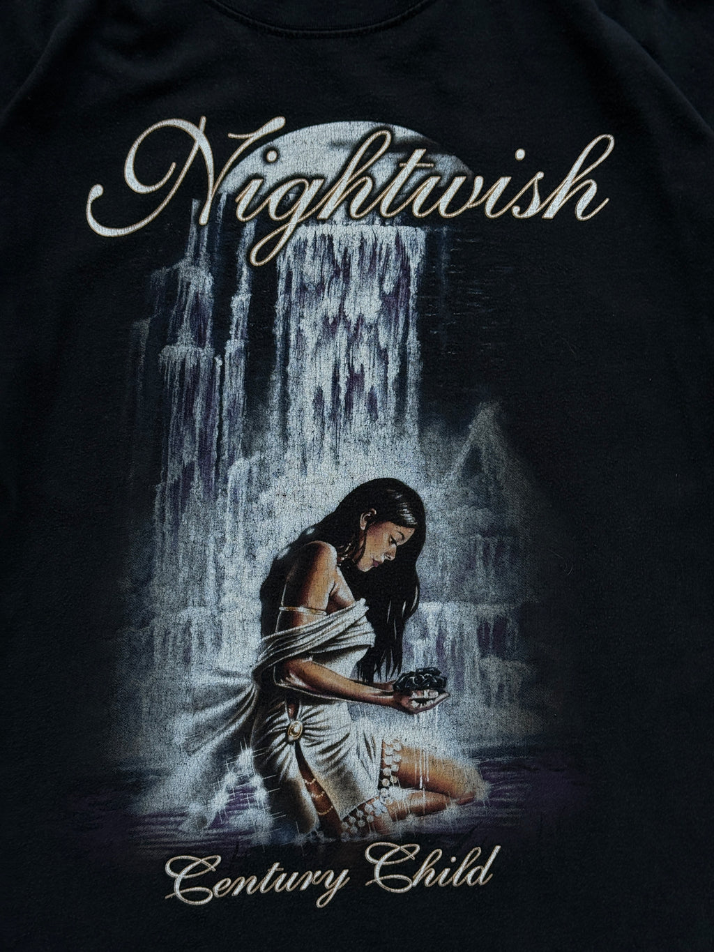 Black Nightwish Century Child 2002 World Tour Vintage Long Sleeve Graphic T-Shir