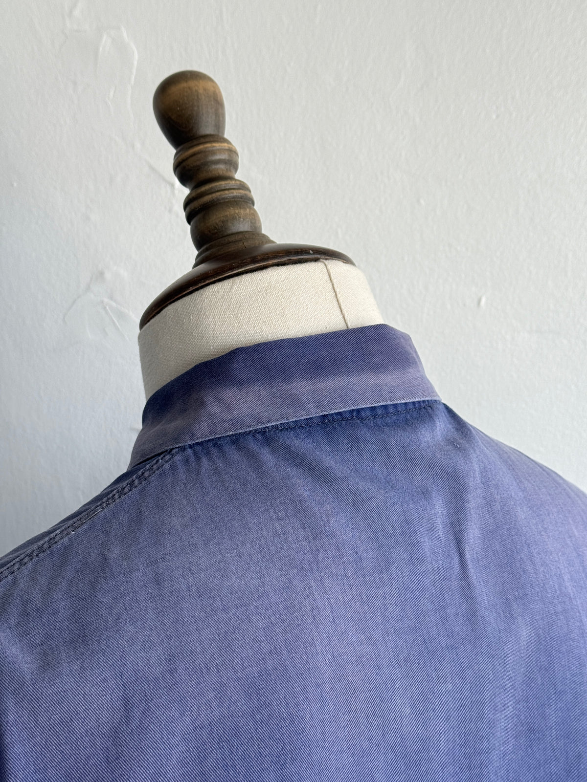 Thrashed Blue French 1950's Vintage Workwear Chore Jacket CH487 - Small