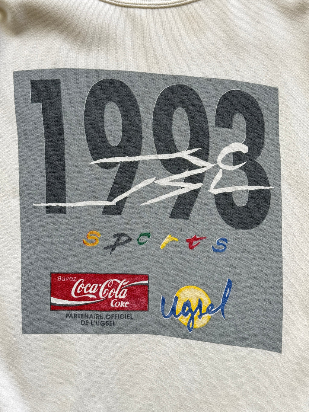 White Coca Cola 90's Vintage Graphic Running Sweatshirt Jumper - Medium