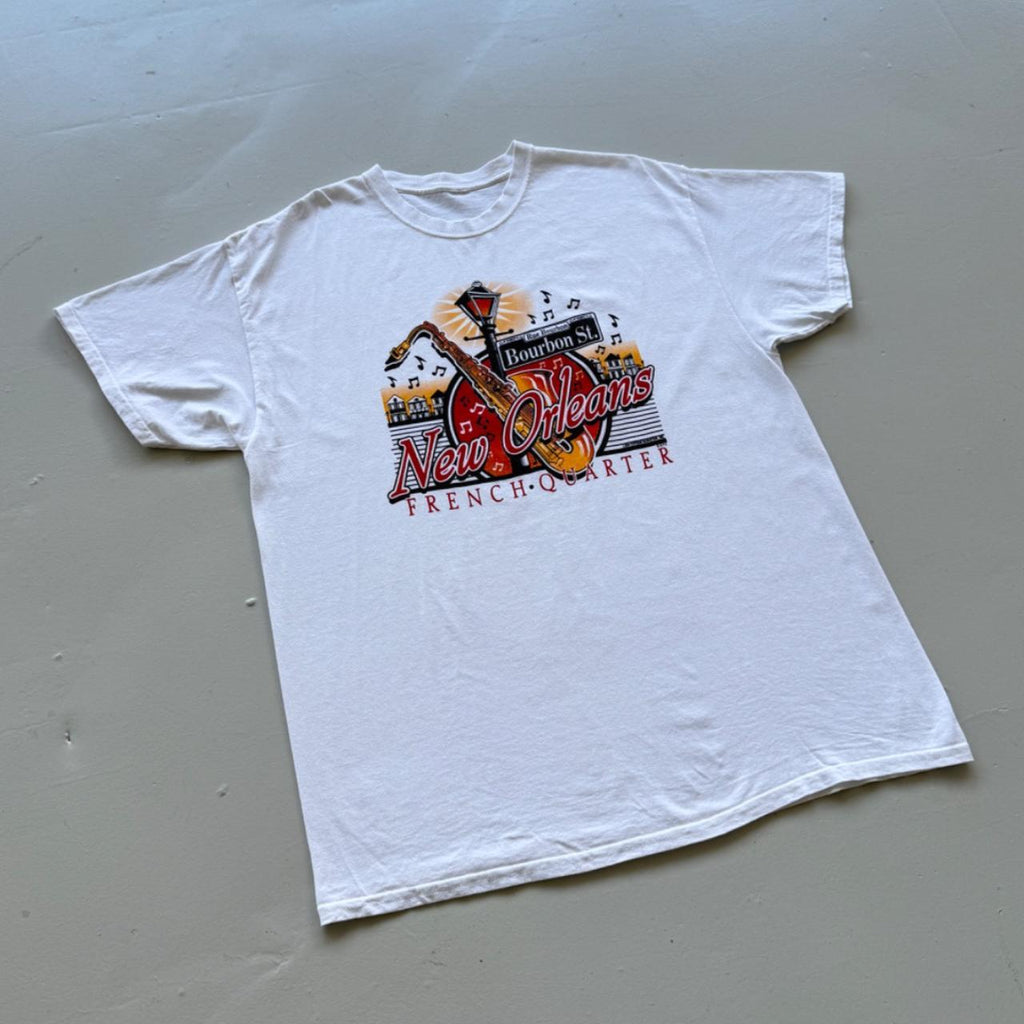 White New Orleans 00's Tourist Vintage T-shirt - XL