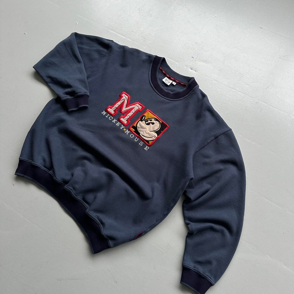 Navy Mickey Disney 90’s Vintage Graphic Sweatshirt - Medium