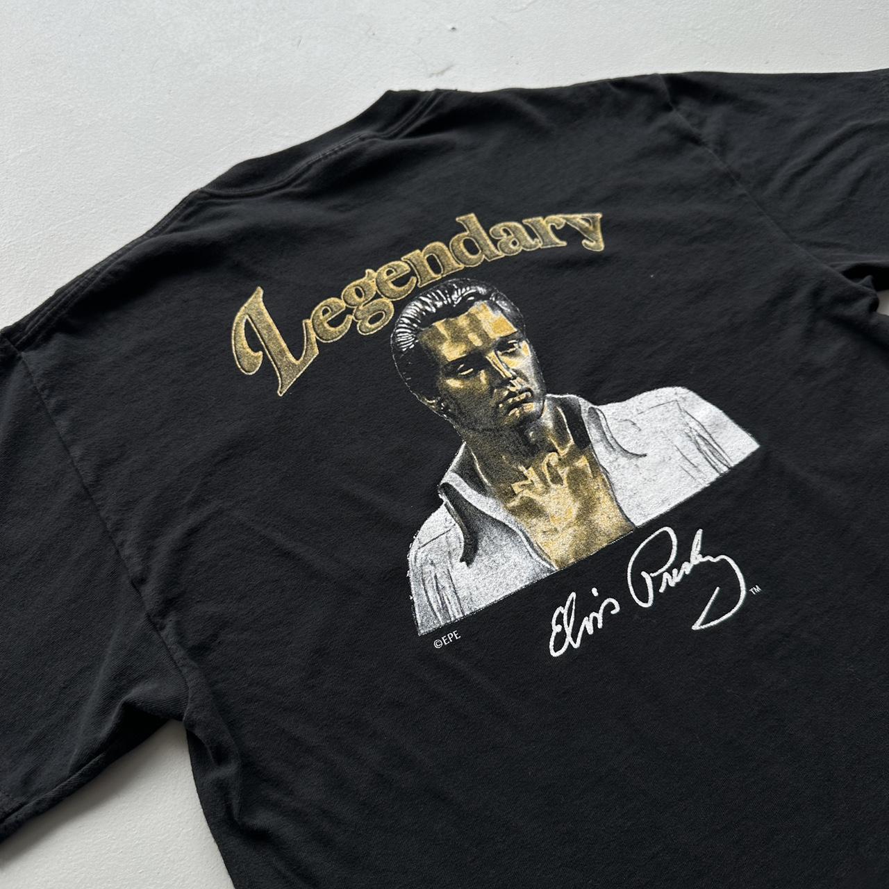 Black Elvis 00s Vintage T-shirt - Medium