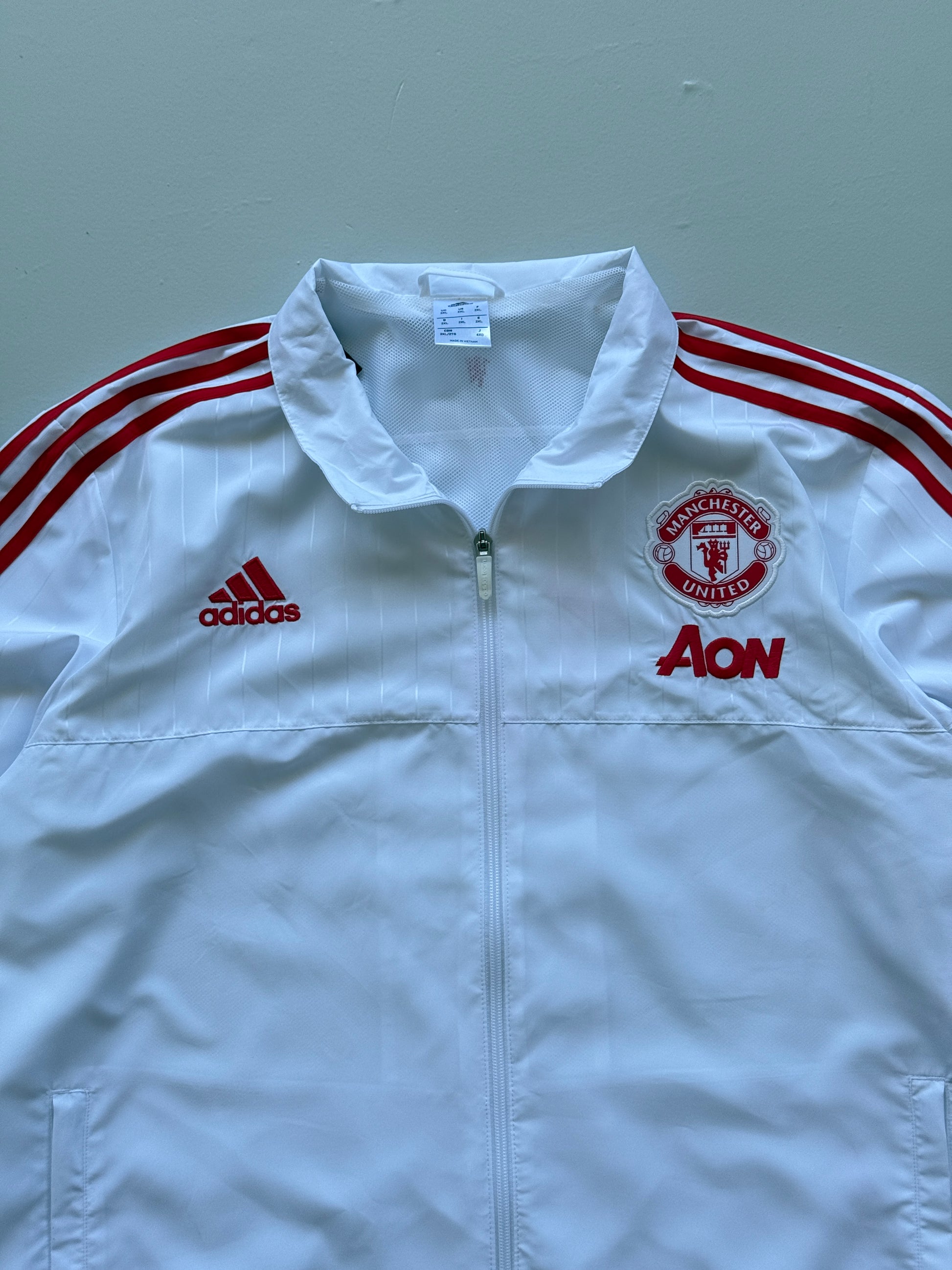 Adidas Manchester United AON 2015 Vintage Full Zip Windbreaker - XXL