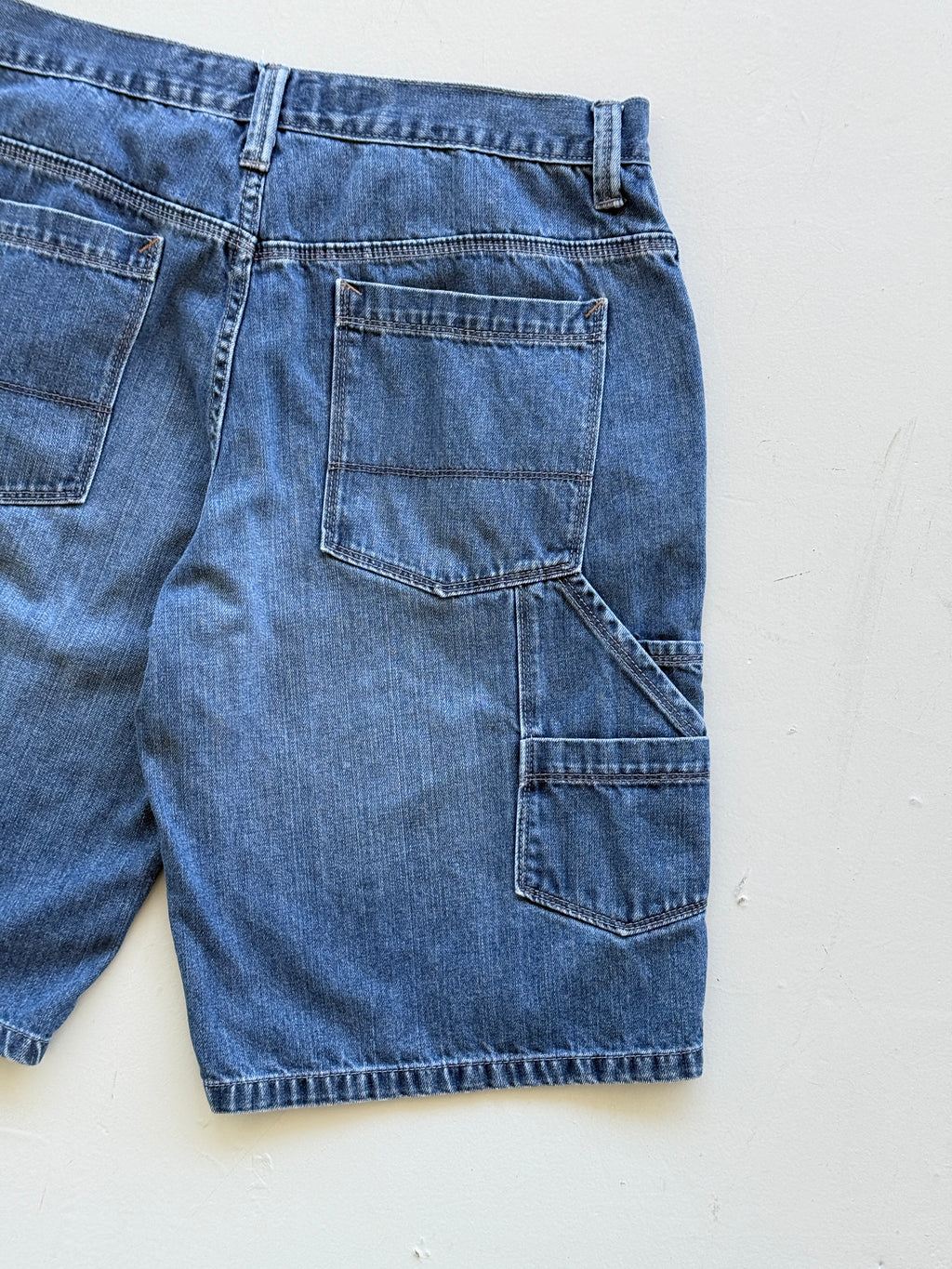 Blue Old Navy 00's Vintage Y2K Baggy Carpenter Denim Shorts - W36 x L12