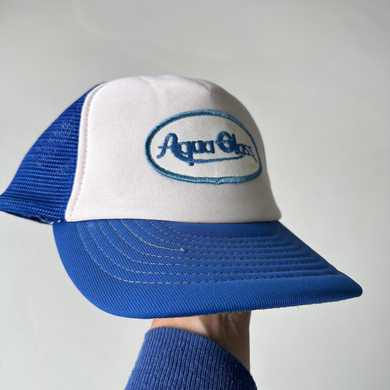 Blue / White Aquaglass Mesh and Foam Trucker SnapBack Cap