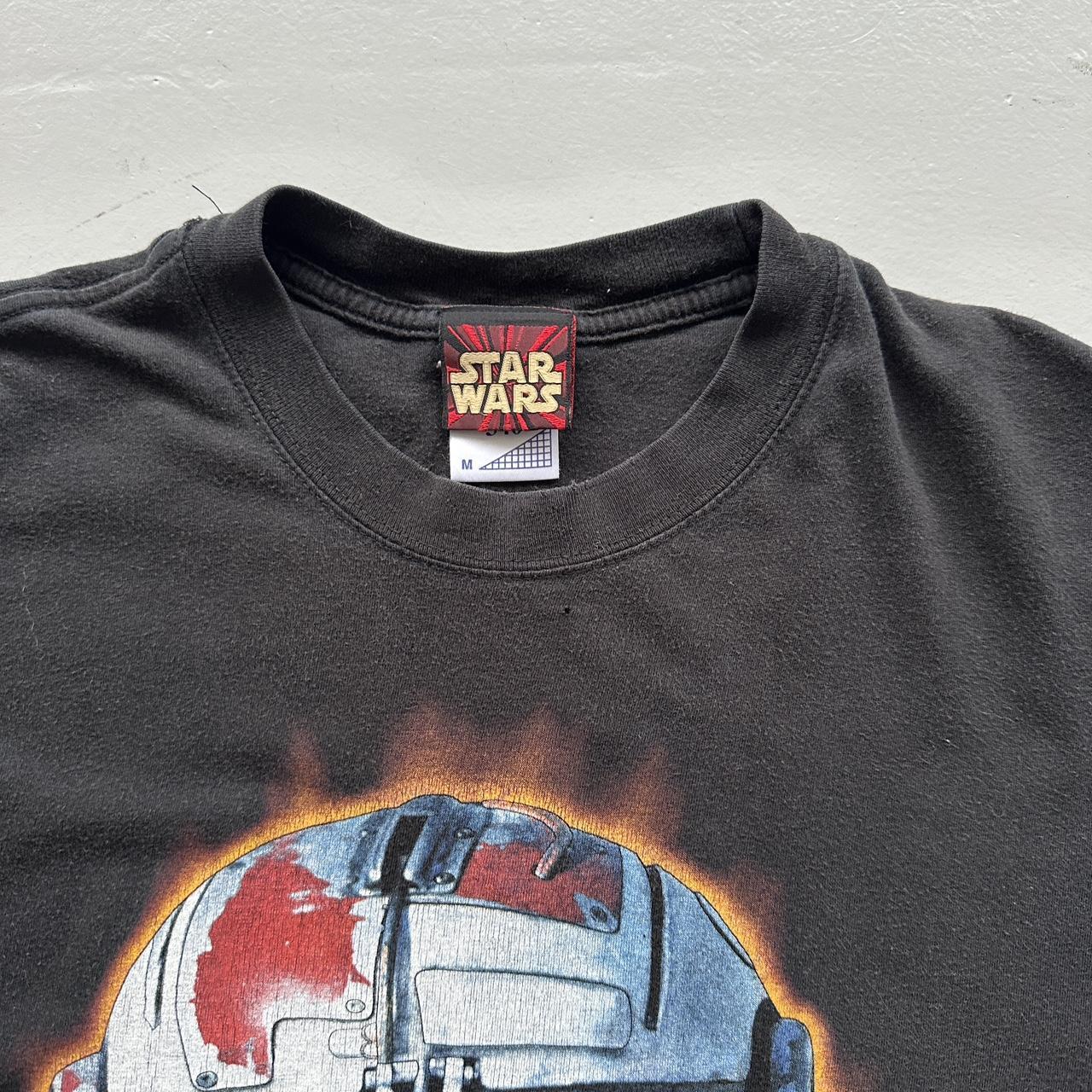 Black Star Wars Anakin Skywalker Pod Racer 1999 Vintage Graphic T-Shirt - Medium