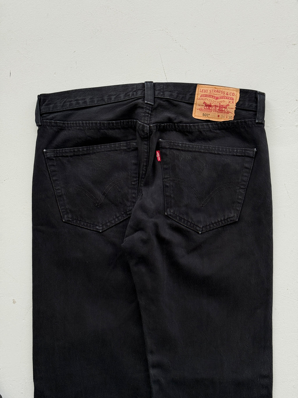 Black Levi's 501 00's Vintage Straight Leg Jeans - W34 x L30