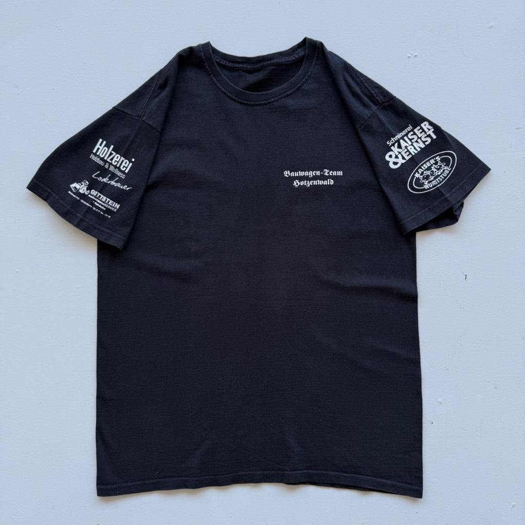 Black German Tourist 00s Vintage Graphic T-Shirt - Large
