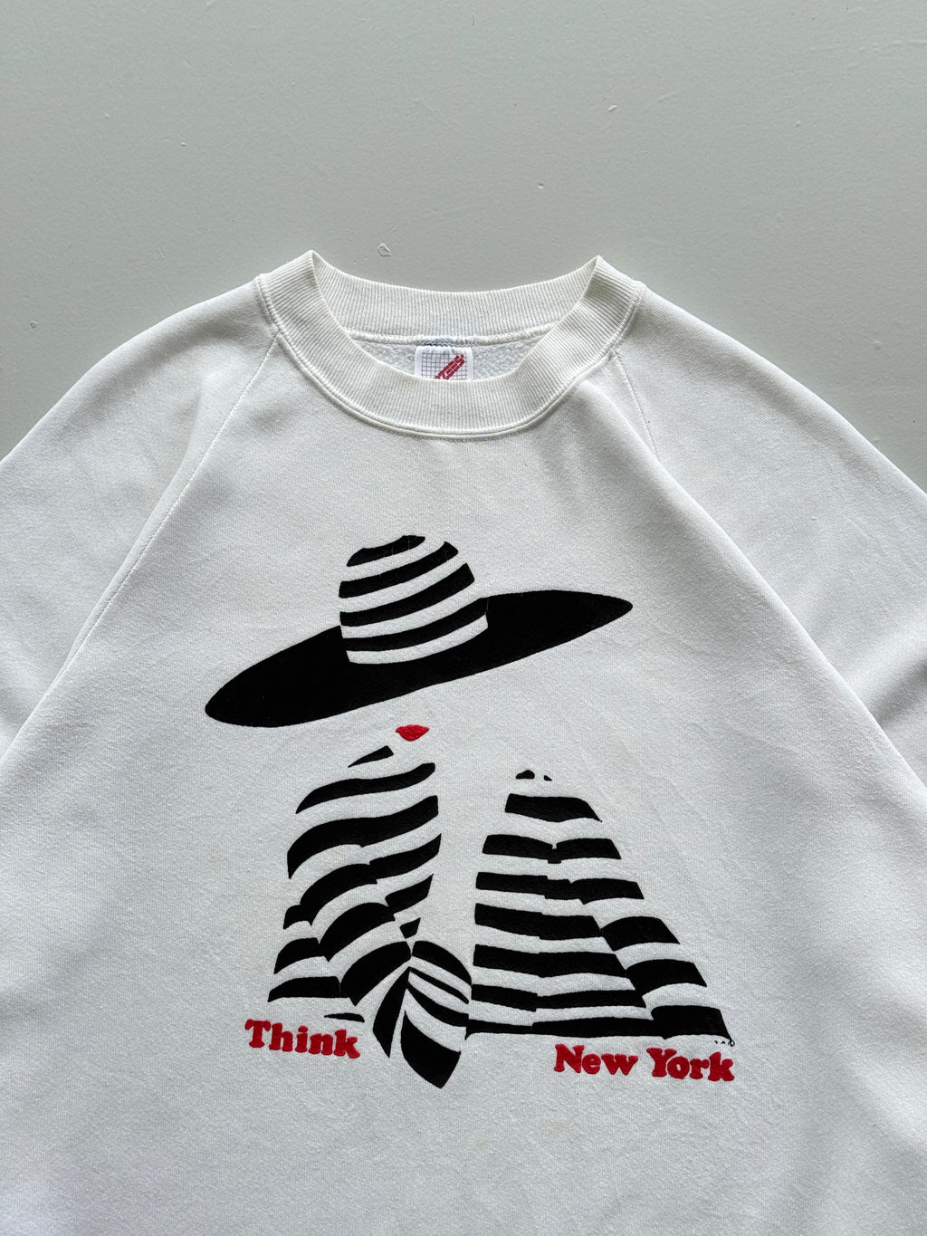 White New York 80's Vintage Graphic Tourist Sweatshirt Jumper - Medium