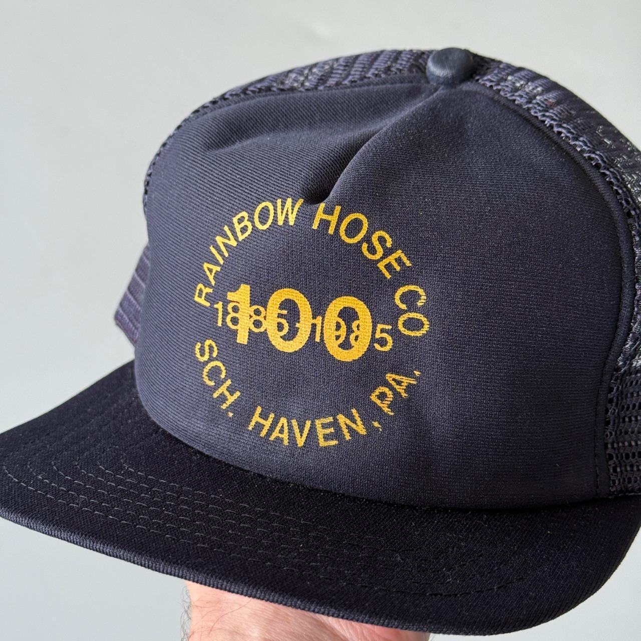 Navy Rainbow Hose Co Vintage Foam and Mesh SnapBack Trucker Cap