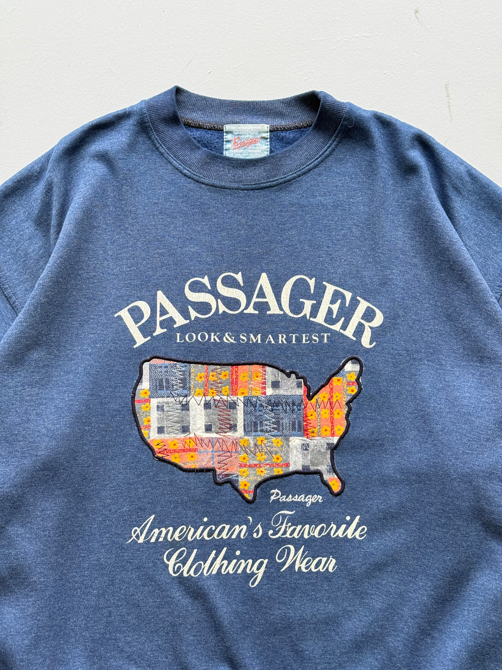Passager Look & Smartest USA Map 90's Vintage Sweatshirt - Large/XL