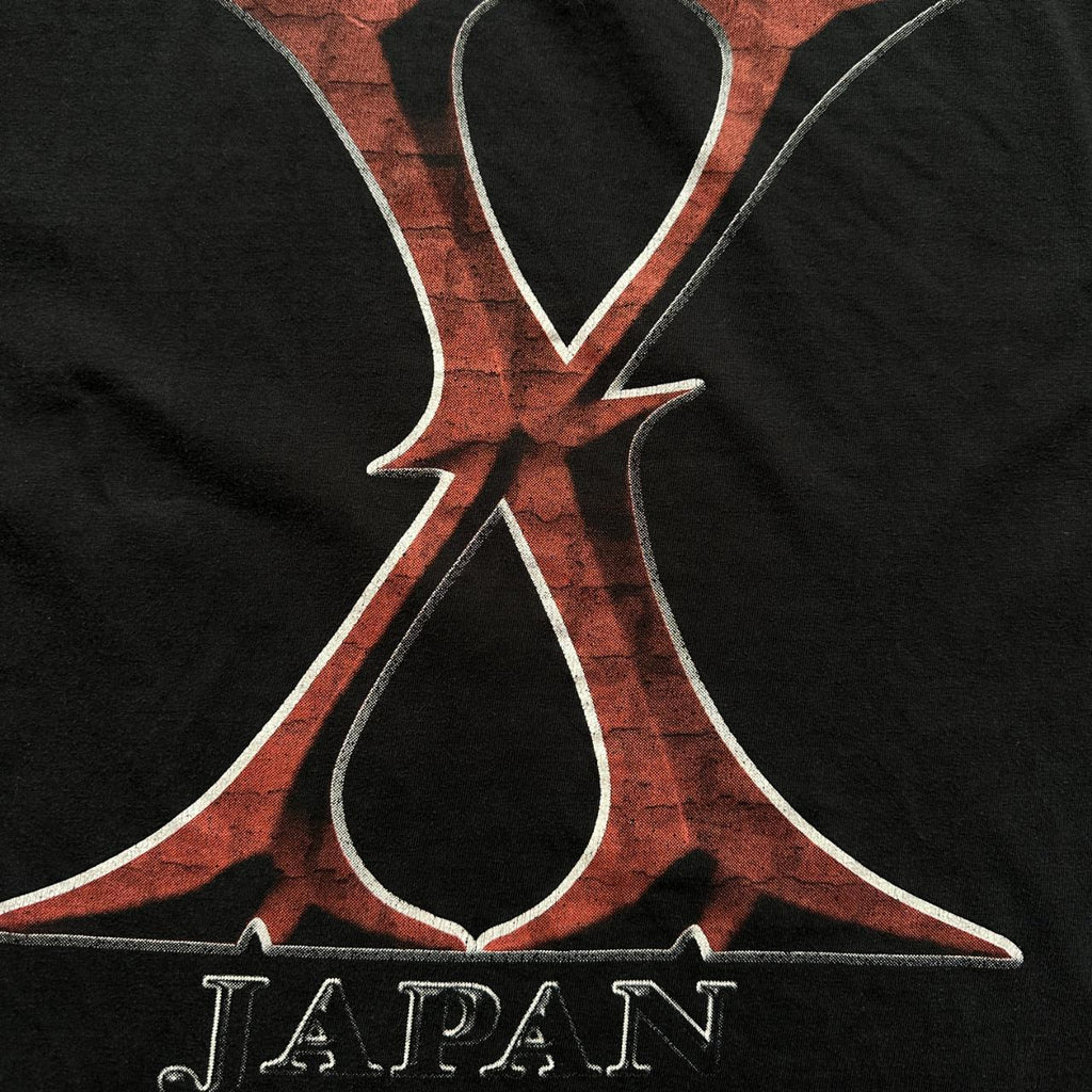 X Japan Black 90s Vintage Metal Band T-shirt - Large