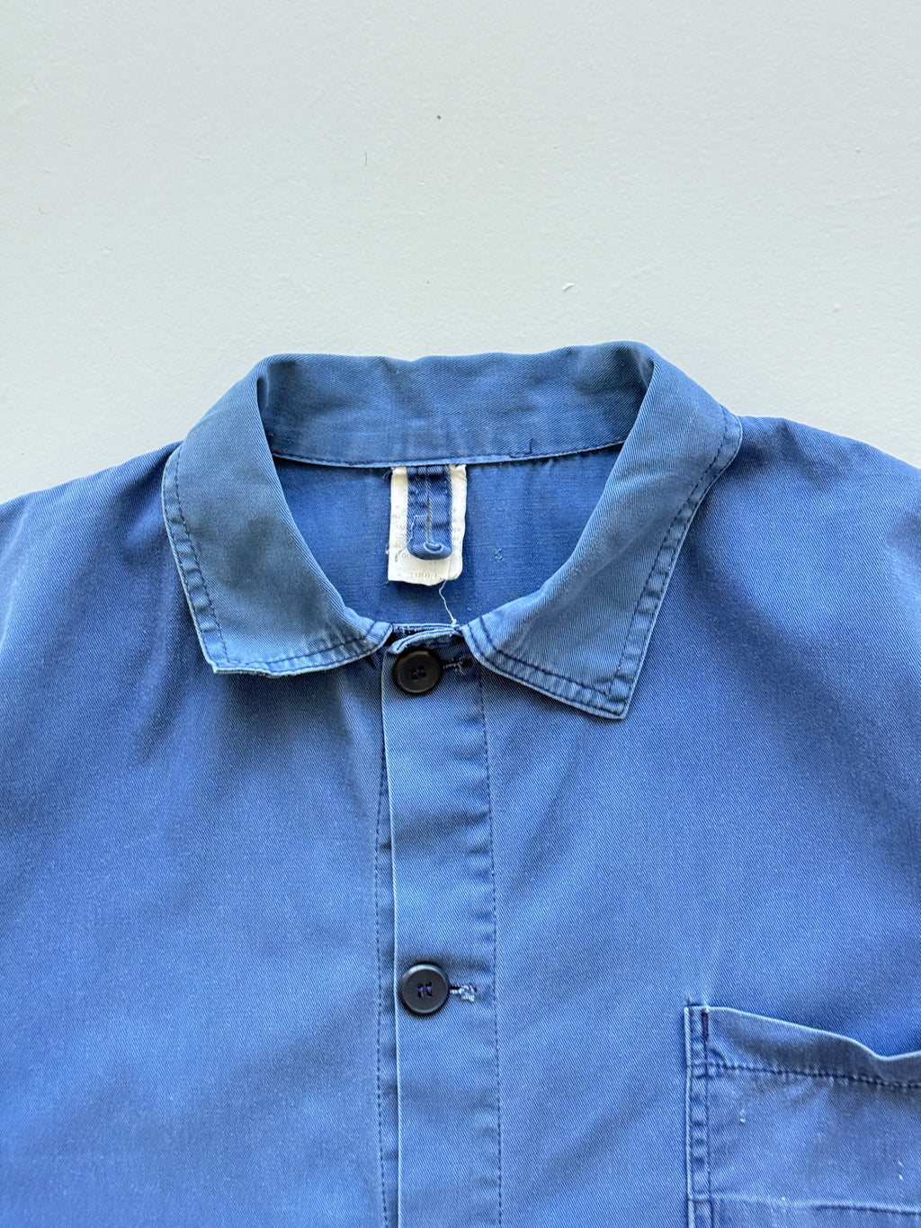 Blue French Vintage Workwear Chore Jacket CH344 - Large