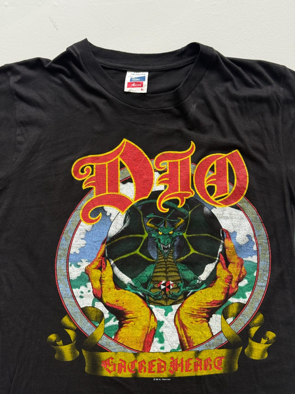 Dio Sacred Heart Euro Tour 1986 Vintage Single Stitch Band T-Shirt - Small/Mediu