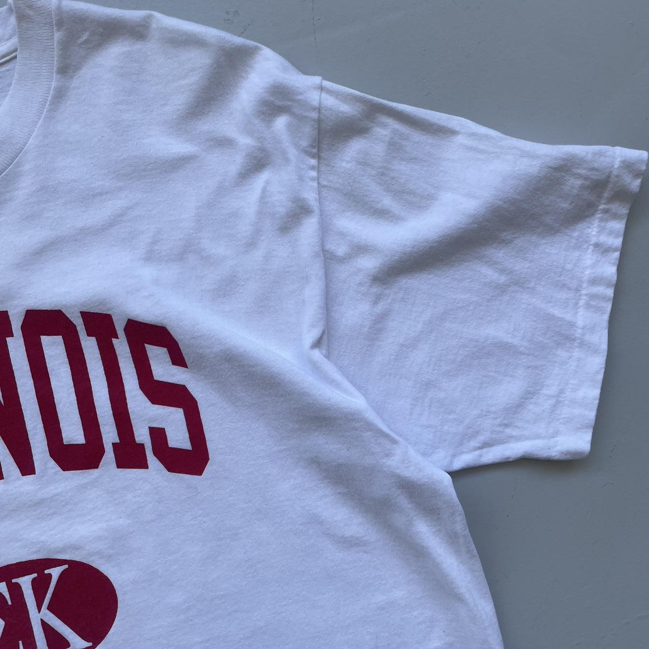 White Illinois University 80s/90s Americana Vintage T-shirt - XL