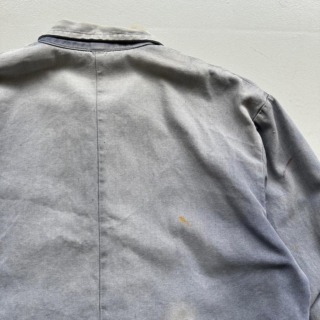 Faded Blue French Workwear 80’s Vintage Chore Jacket CH006 - Large
