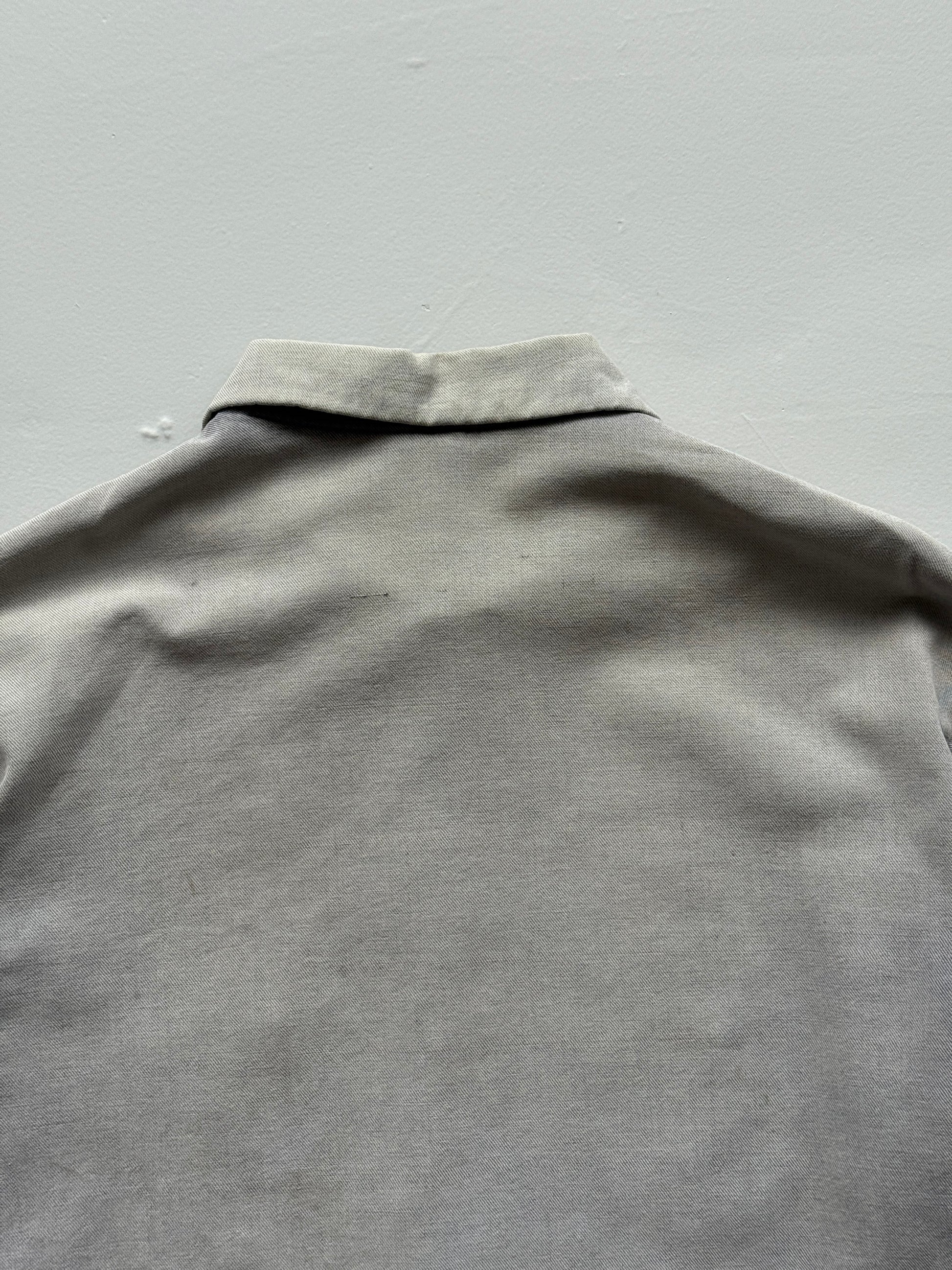 Thrashed Faded Grey Chore Jacket 80's Vintage French Workwear CH155 - Medium