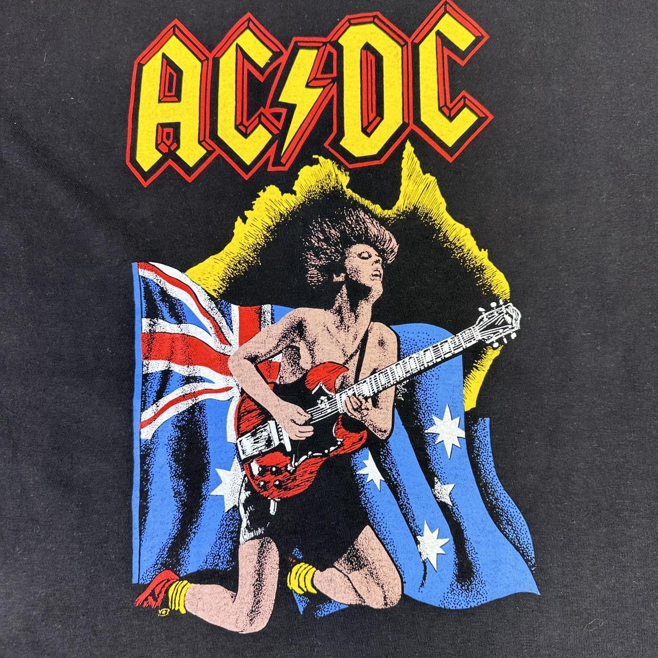 AC/DC Black Vintage 1970s Band T-shirt - Small
