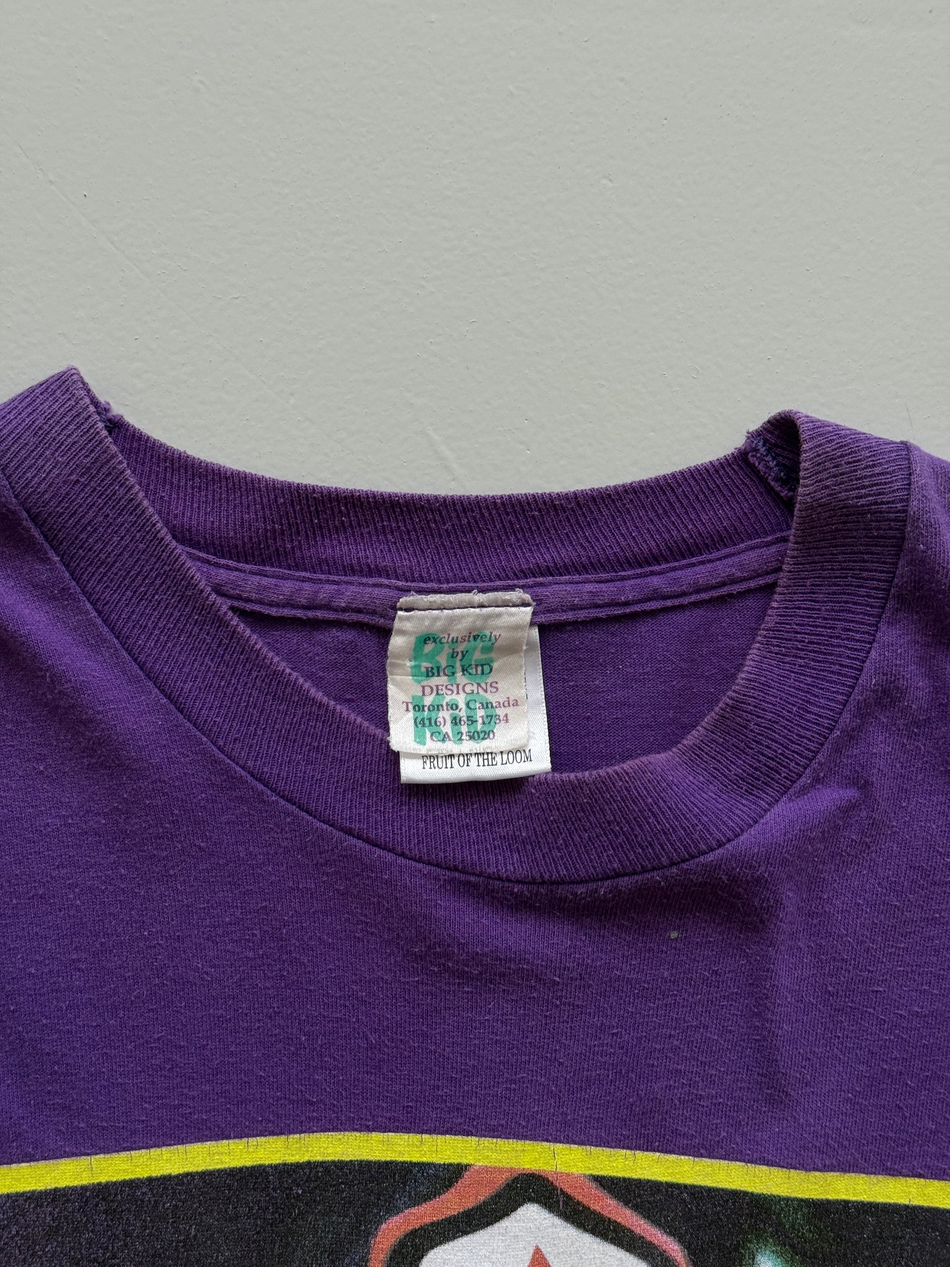 Purple hHead 90's Vintage Single Stitch Streetwear Graphic T-Shirt - XL