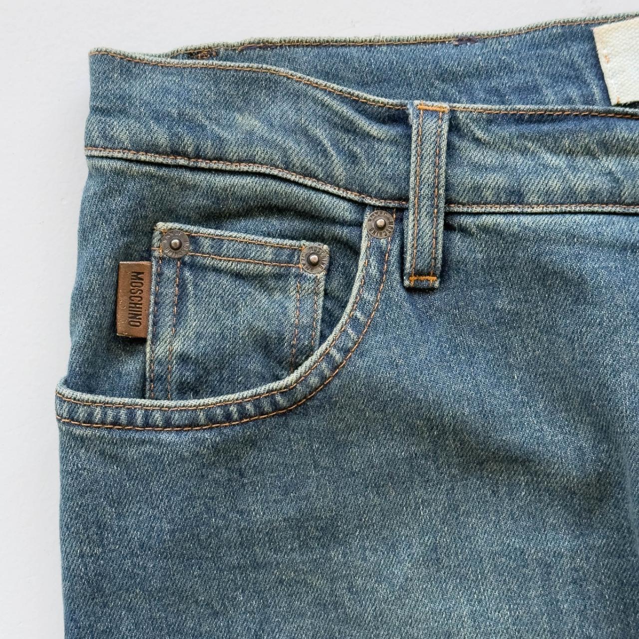 Blue Moschino Denim 90's Vintage Jeans - 32” x 29”