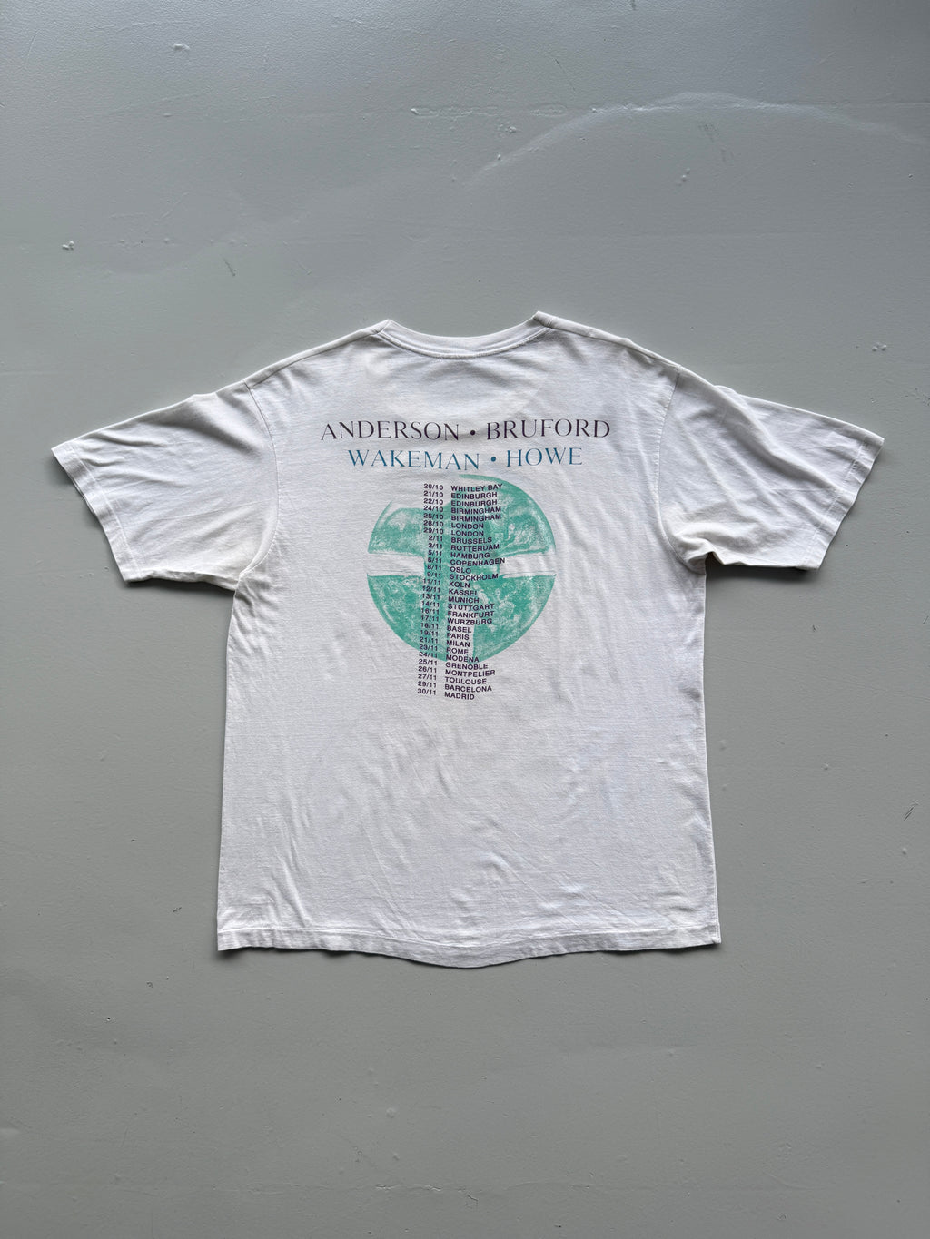 Anderson Bruford Wakeman Howe YES Tour 1989 Vintage Band T-Shirt - Large