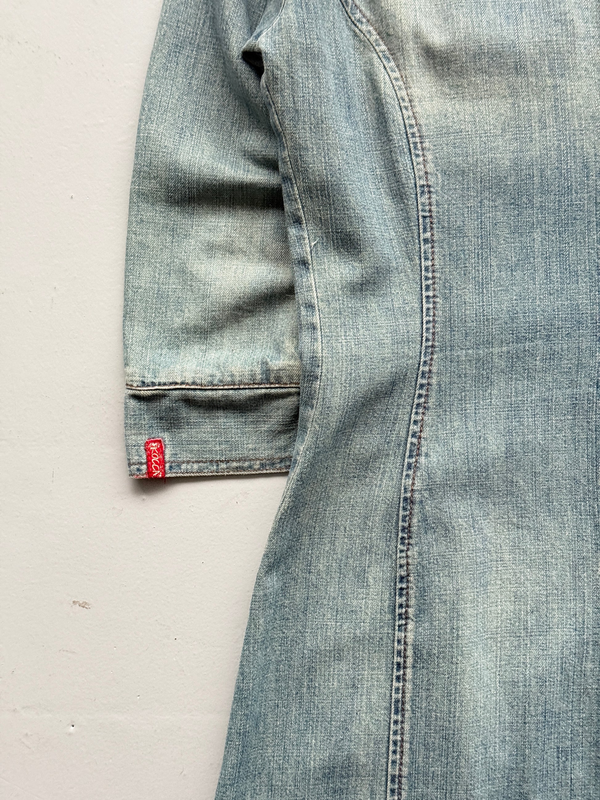 Light Blue Kocca 00's Vintage Y2K Maxi Denim Dress - Small