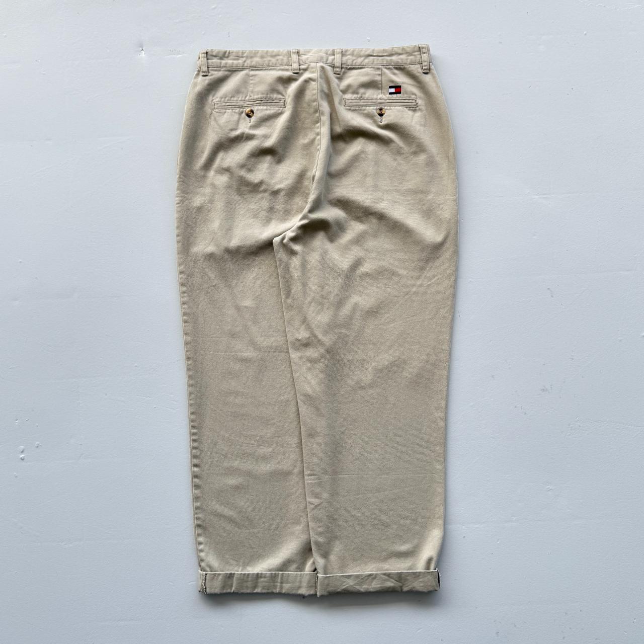 Tommy Hilfiger Cream Wide Leg 90's Vintage Chino Trousers - 36” x 27”