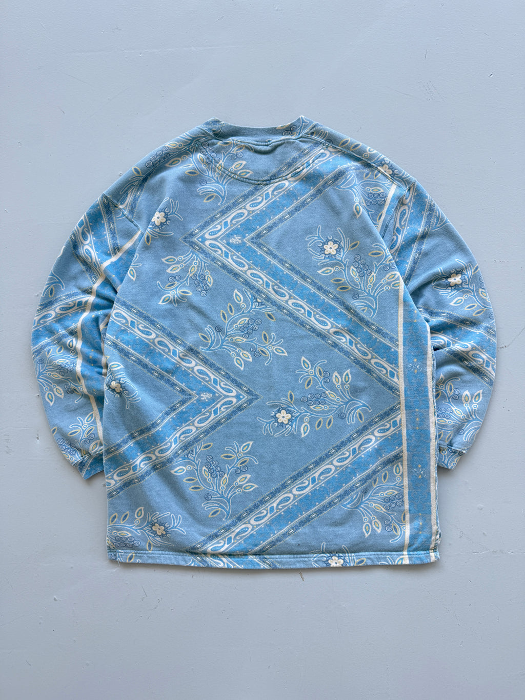 Sun Valley Paisley Print 90's Vintage Surf Sweatshirt - Large Oversized