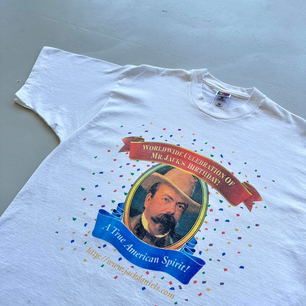 White Jack Daniels 90s Vintage T-shirt - XL